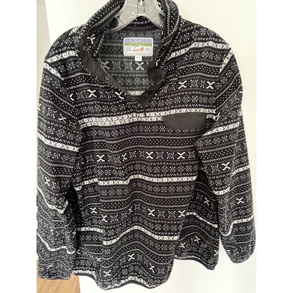 Women's L Fleece Fair Isle Pullover Zach's Cabin Outdoors Gorpcore Cottagecore - Picture 3 of 8